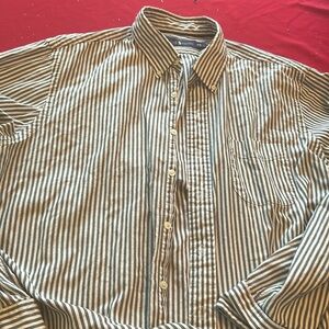 Striped long sleeve shirt black stripe on white